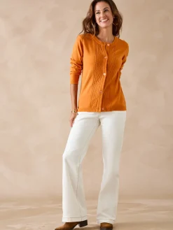 Cardigan avec jeux de torsades Femme Gilet