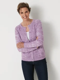 Discount Cardigan en maille torsadée Femme Gilet