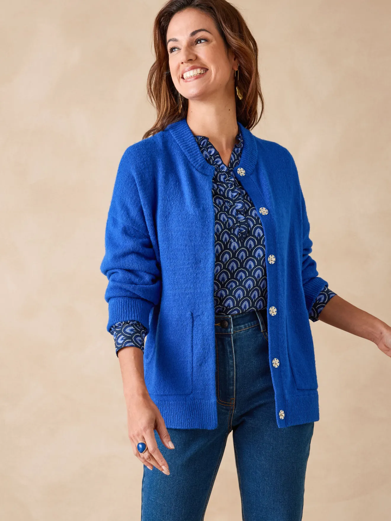 Discount Cardigan poches kangourou Femme Gilet