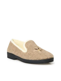 Clearance Charentaises entièrement fourrées laine Femme Pantoufles, Chaussons