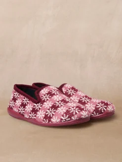 Hot Charentaises tricotées extra larges Femme Pantoufles, Chaussons