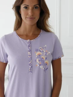 Clearance Chemise de nuit courte forme liquette Chemise De Nuit