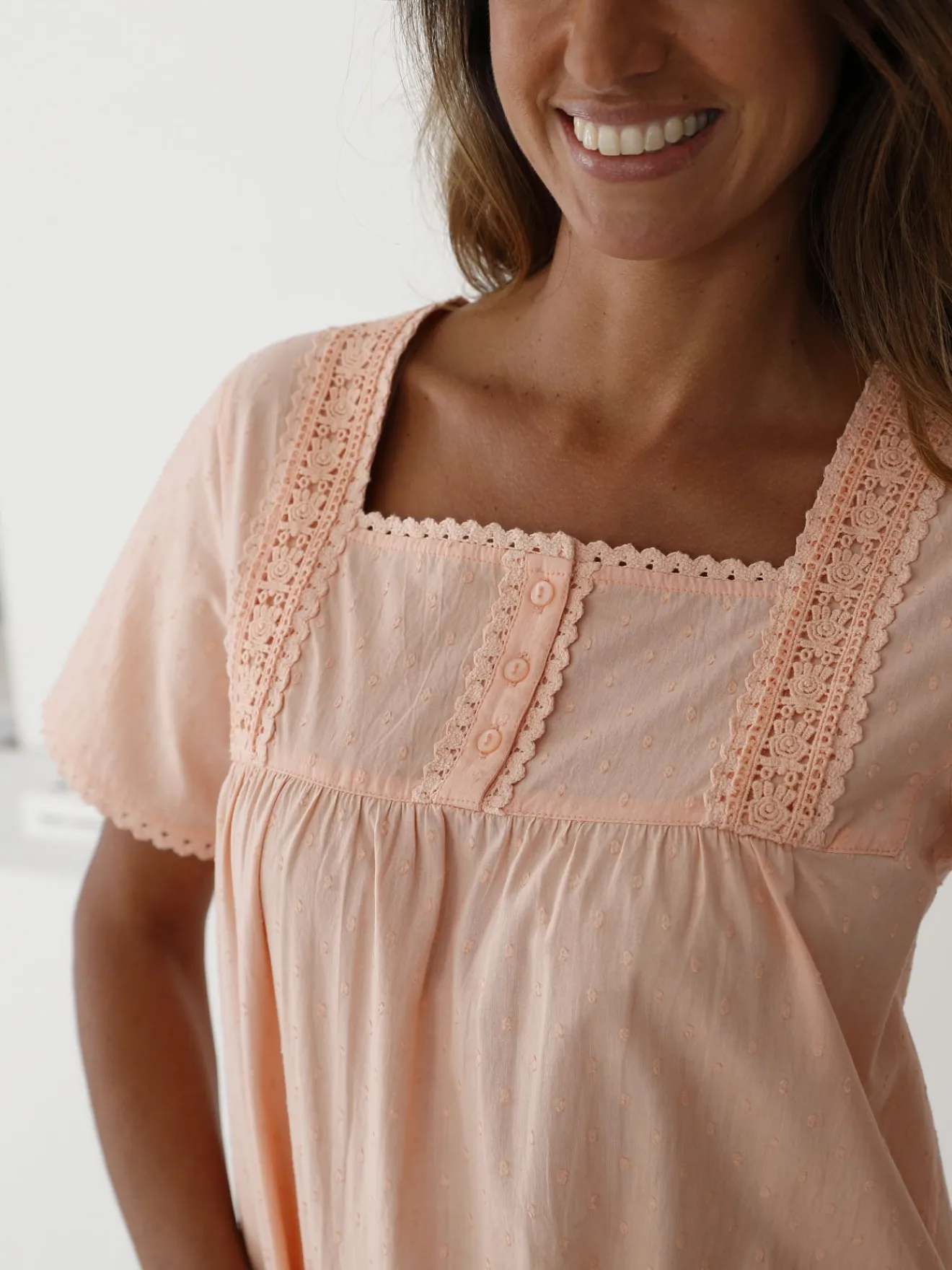 Sale Chemise de nuit plumetis Chemise De Nuit