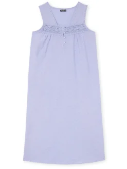 New Chemise de nuit plumetis larges bretelle Chemise De Nuit