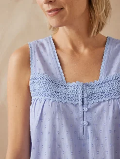 New Chemise de nuit plumetis larges bretelle Chemise De Nuit