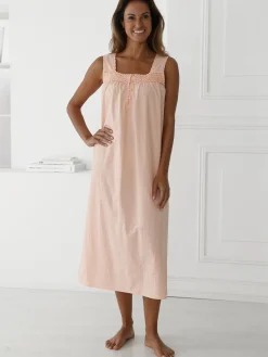 Online Chemise de nuit plumetis larges bretelle Chemise De Nuit