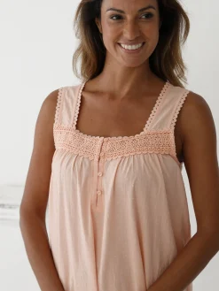 Online Chemise de nuit plumetis larges bretelle Chemise De Nuit