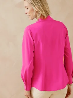 Hot Chemisier à plis effet plastron Femme Chemisier, Blouse