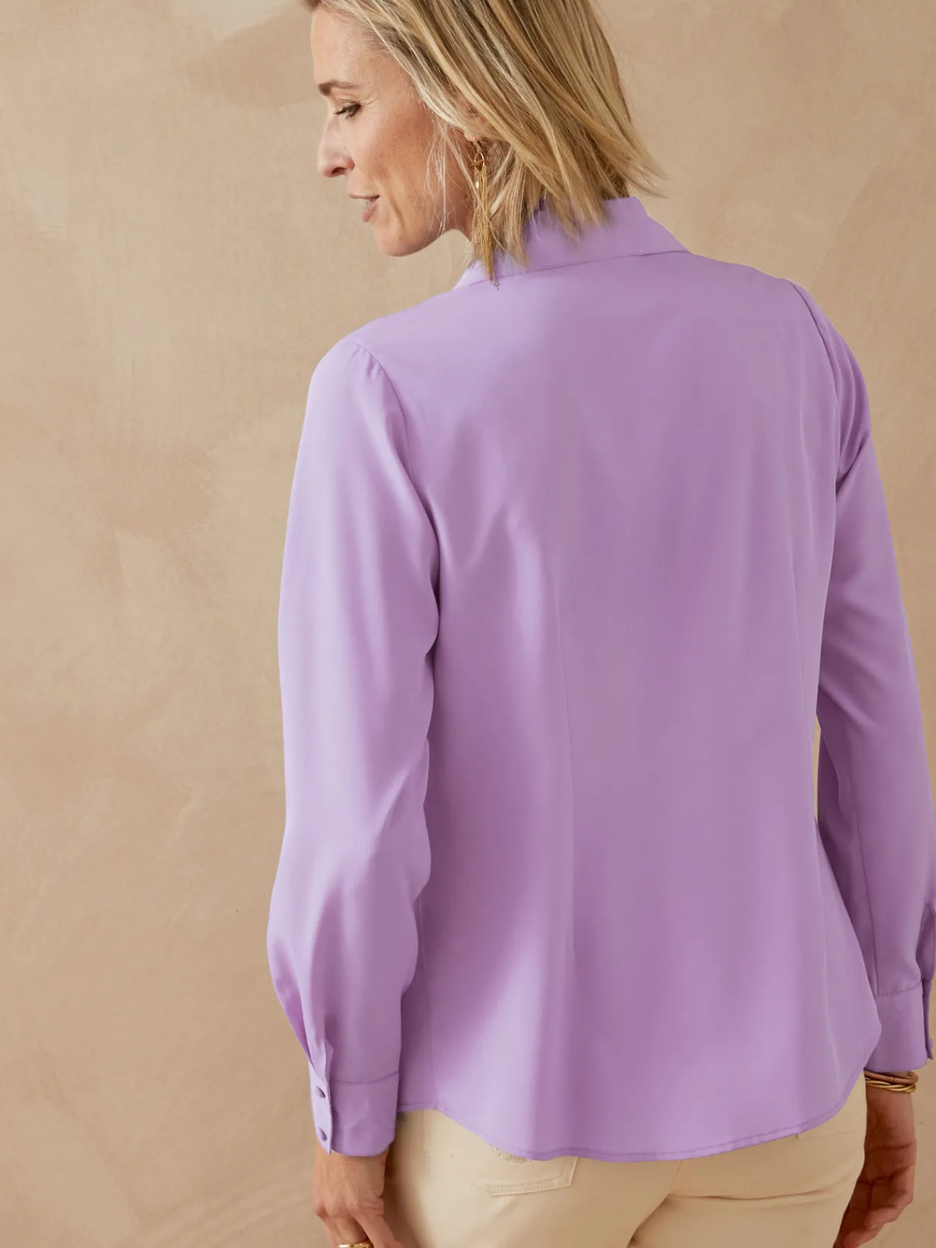 Chemisier à plis effet plastron Femme Chemisier, Blouse