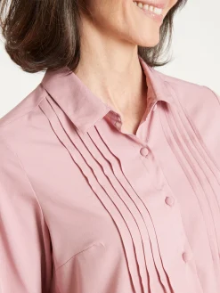 Chemisier à plis effet plastron Femme Chemisier, Blouse