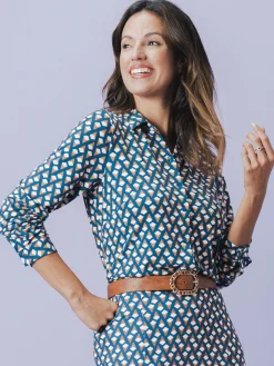 Sale Chemisier chaud en maille Femme Chemisier, Blouse