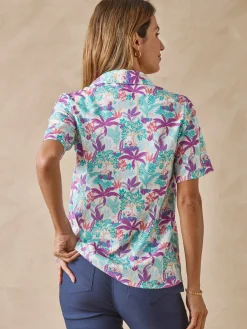 Discount Chemisier effet plastron manches courtes Femme Chemisier, Blouse