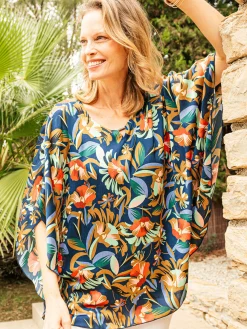 Hot Chemisier en crêpe manches papillon Femme Tunique|Chemisier, Blouse