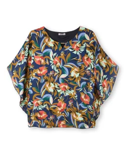 Hot Chemisier en crêpe manches papillon Femme Tunique|Chemisier, Blouse