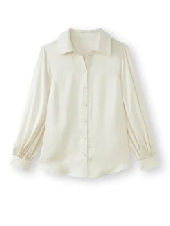 Discount Chemisier en satin Femme Tunique|Chemisier, Blouse