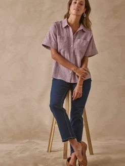 Chemisier en seersucker Femme Chemisier, Blouse