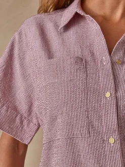 Chemisier en seersucker Femme Chemisier, Blouse