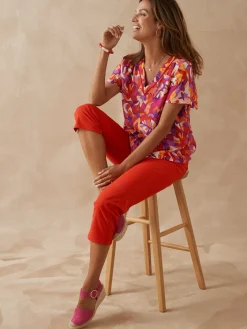 Online Chemisier encolure smockée Femme Chemisier, Blouse