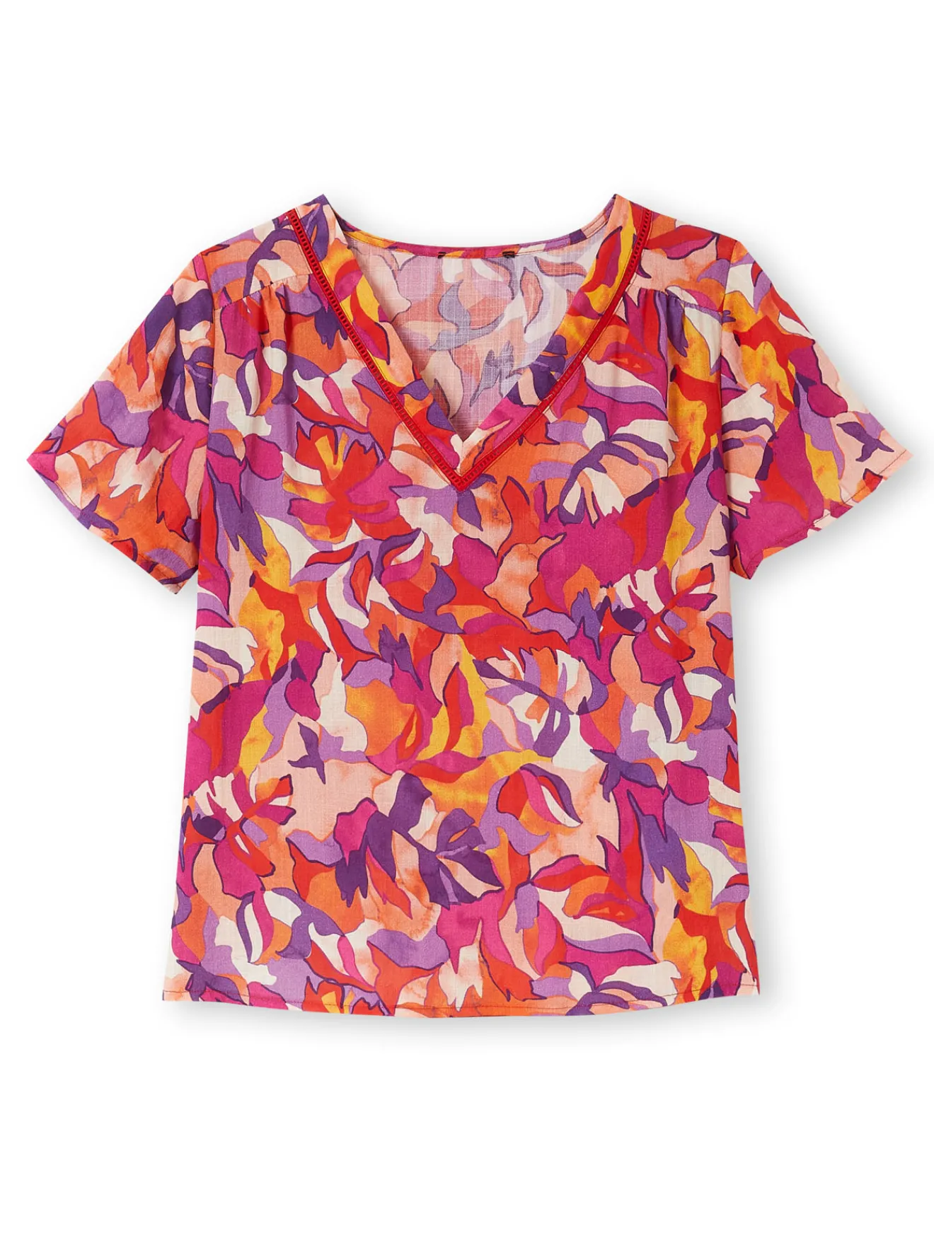 Online Chemisier encolure smockée Femme Chemisier, Blouse