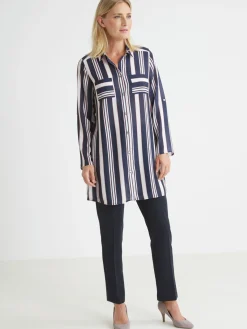 Online Chemisier fluide long. 85 cm Femme Chemisier, Blouse