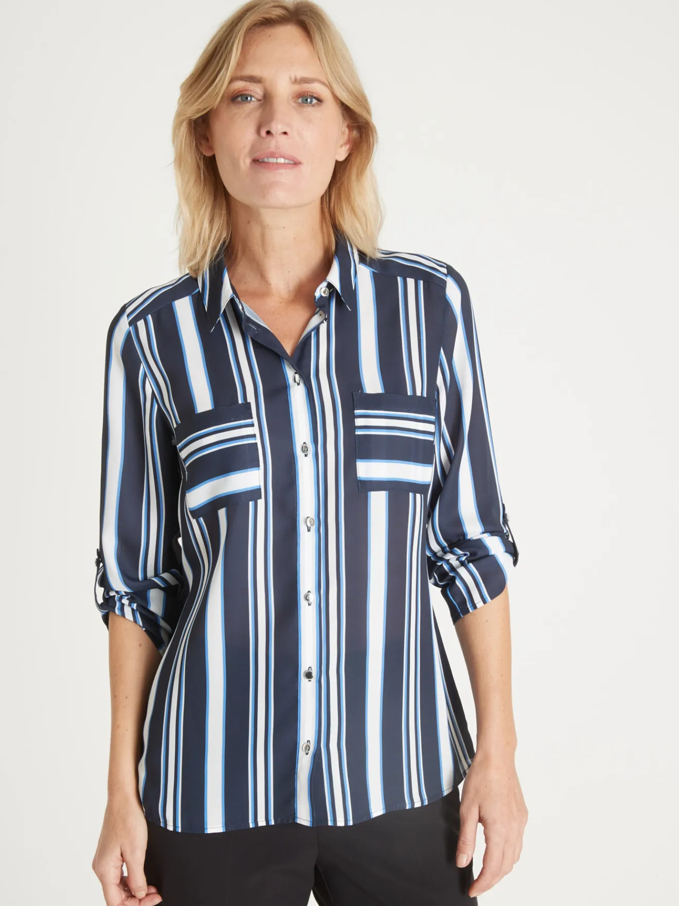 New Chemisier fluide long. 65cm Femme Chemisier, Blouse