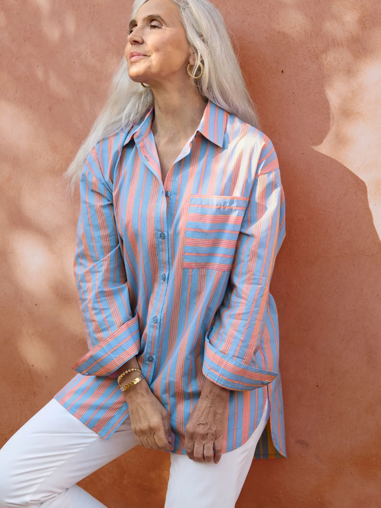 New Chemisier long pur coton Femme Tunique|Chemisier, Blouse