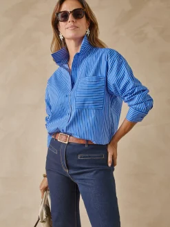 New Chemisier long pur coton Femme Tunique|Chemisier, Blouse