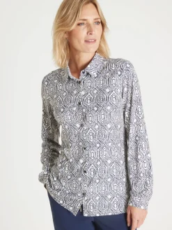 Outlet Chemisier manches longues en maille Femme Chemisier, Blouse