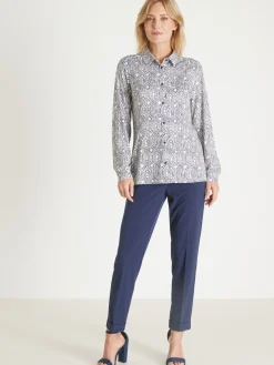 Outlet Chemisier manches longues en maille Femme Chemisier, Blouse
