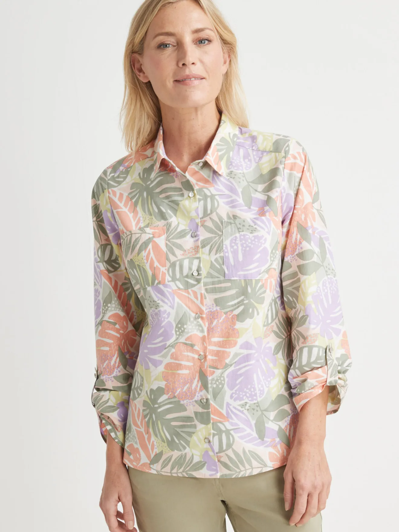 Best Chemisier manches retroussables Femme Tunique|Chemisier, Blouse