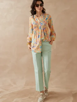 Clearance Chemisier tunique à petits plis Femme Tunique|Chemisier, Blouse