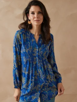 Online Chemisier tunique à petits plis Femme Tunique|Chemisier, Blouse