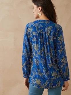 Online Chemisier tunique à petits plis Femme Tunique|Chemisier, Blouse