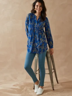 Online Chemisier tunique à petits plis Femme Tunique|Chemisier, Blouse