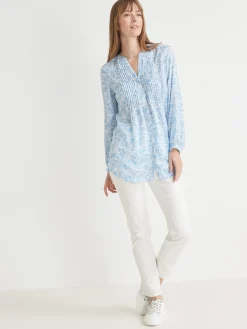 Sale Chemisier tunique à petits plis Femme Tunique|Chemisier, Blouse
