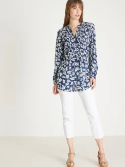 Hot Chemisier tunique à petits plis Femme Tunique|Chemisier, Blouse