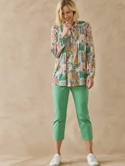 Online Chemisier tunique en maille fluide Femme Tunique|Chemisier, Blouse