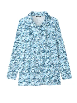 Outlet Chemisier tunique en maille fluide Femme Tunique|Chemisier, Blouse