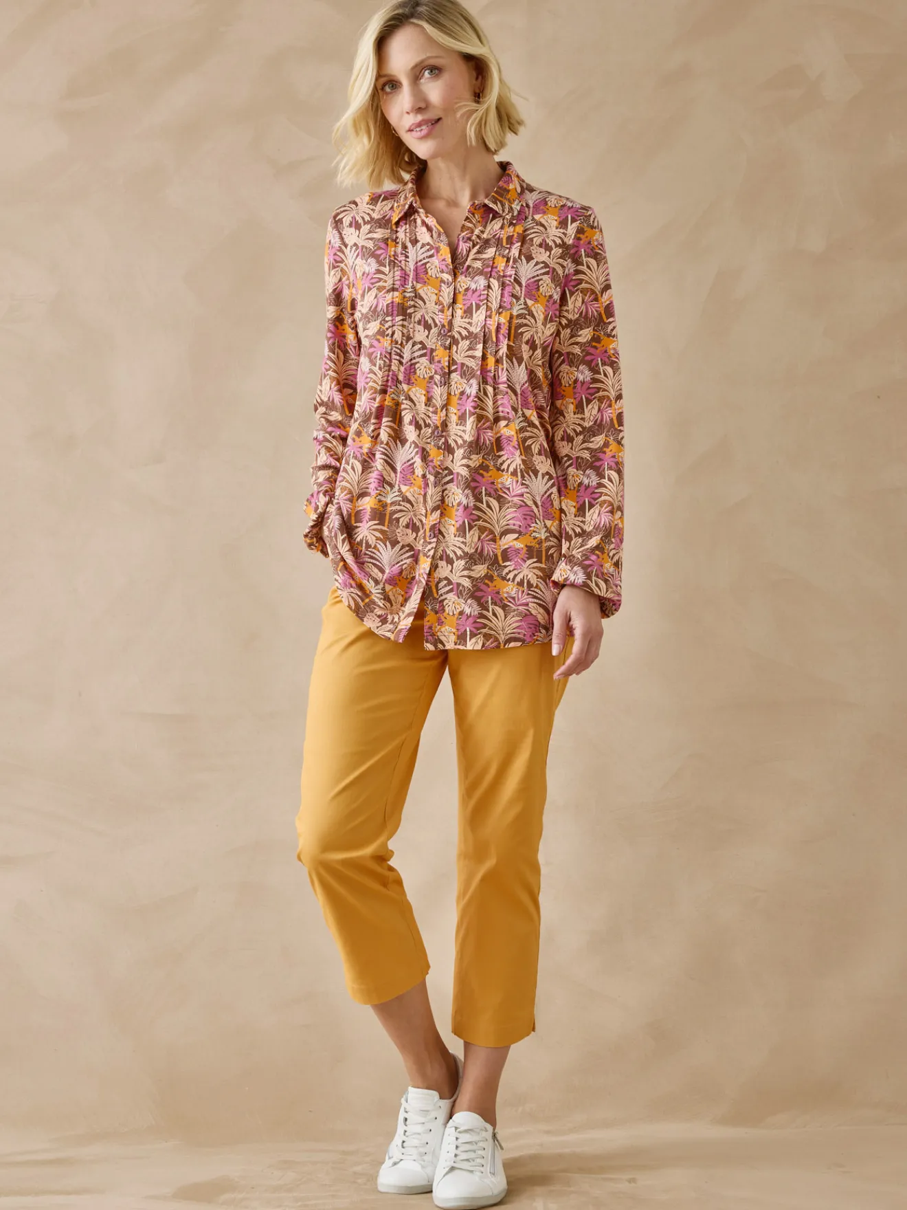 New Chemisier tunique en maille fluide Femme Tunique|Chemisier, Blouse