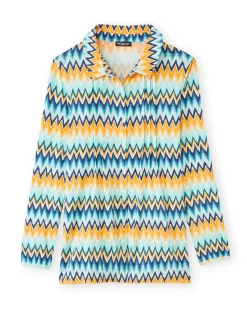 Online Chemisier tunique en maille fluide Femme Tunique|Chemisier, Blouse