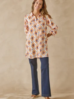 Clearance Chemisier tunique manches retroussables Femme Tunique|Chemisier, Blouse