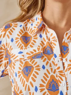 Clearance Chemisier tunique manches retroussables Femme Tunique|Chemisier, Blouse