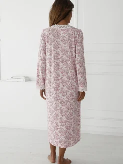 Online Chhemise de nuit longue détails macramé Chemise De Nuit