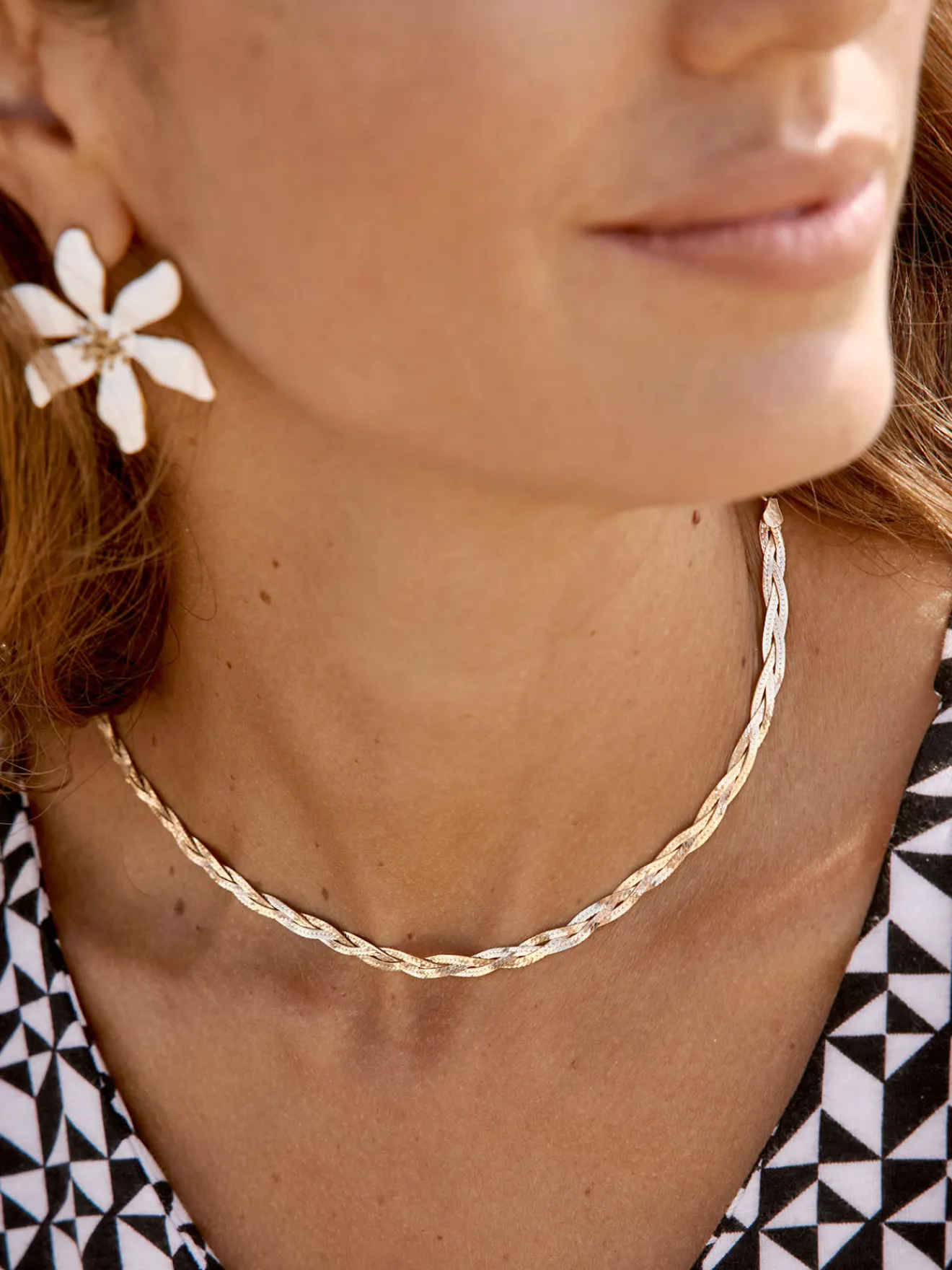 Discount Collier maille entrelacée Femme Accessoires Et Bijoux