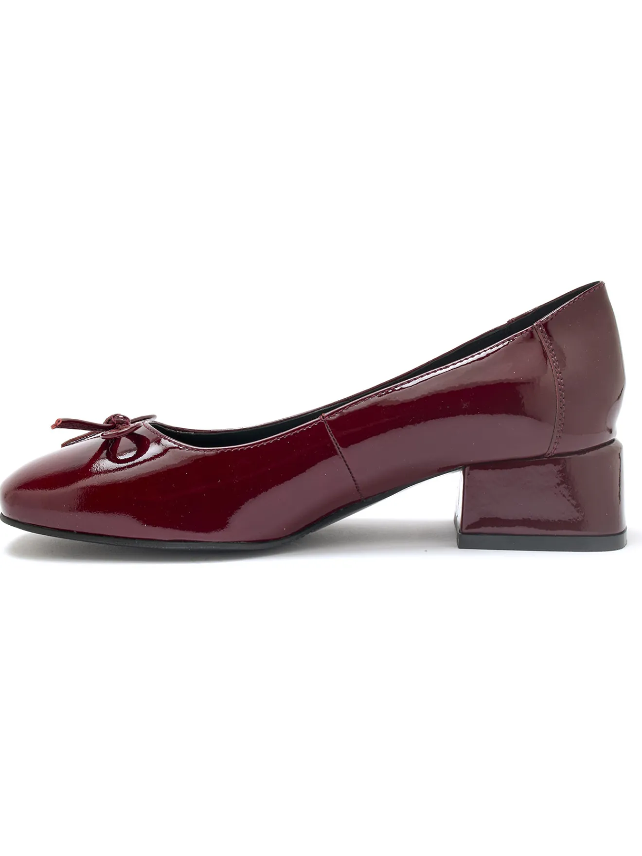 Online Décolletés cuir verni talon bloc Femme Escarpins