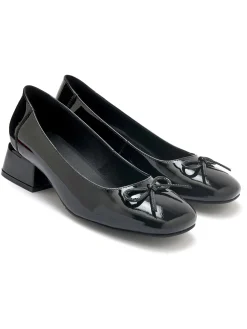 Décolletés cuir verni talon bloc Femme Escarpins