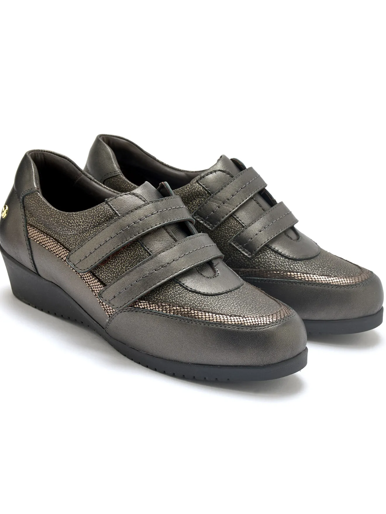 New Derbies à scratch semelle amovible Femme Baskets, Derbies