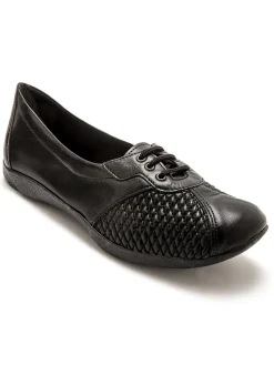 Hot Derbies côtés extensibles cuir Femme Baskets, Derbies