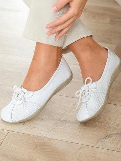 Sale Derbies côtés extensibles cuir Femme Baskets, Derbies