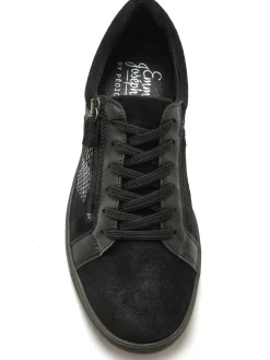 Online Derbies cuir détails imitation reptile Femme Baskets, Derbies